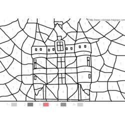 着色页: 城堡 (建筑和建筑) #62226 - 免费可打印着色页