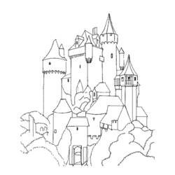 着色页: 城堡 (建筑和建筑) #62227 - 免费可打印着色页