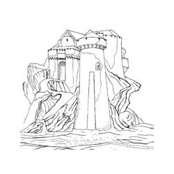 着色页: 城堡 (建筑和建筑) #62271 - 免费可打印着色页