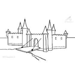 着色页: 城堡 (建筑和建筑) #62300 - 免费可打印着色页