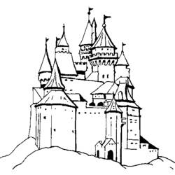 着色页: 城堡 (建筑和建筑) #62324 - 免费可打印着色页