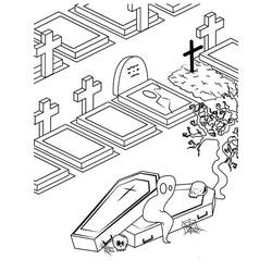 着色页: 墓地 (建筑和建筑学) #204221 - 免费可打印着色页