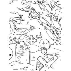着色页: 墓地 (建筑和建筑学) #204230 - 免费可打印着色页