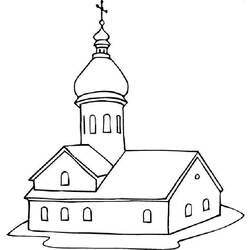 着色页: 教会 (建筑和建筑) #64185 - 免费可打印着色页