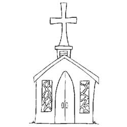 着色页: 教会 (建筑和建筑) #64214 - 免费可打印着色页