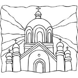 着色页: 教会 (建筑和建筑) #64226 - 免费可打印着色页