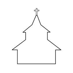 着色页: 教会 (建筑和建筑) #64241 - 免费可打印着色页