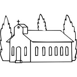 着色页: 教会 (建筑和建筑) #64259 - 免费可打印着色页