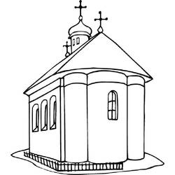 着色页: 教会 (建筑和建筑) #64340 - 免费可打印着色页