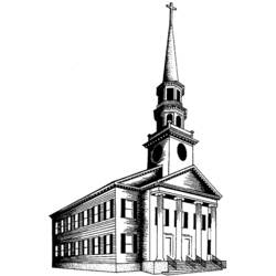 着色页: 教会 (建筑和建筑) #64341 - 免费可打印着色页