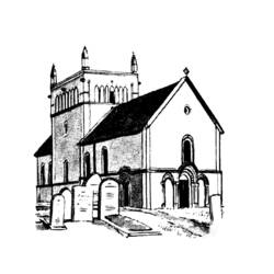 着色页: 教会 (建筑和建筑) #64372 - 免费可打印着色页