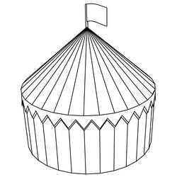 着色页: 马戏团帐篷 (建筑和建筑学) #219460 - 免费可打印着色页