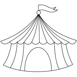 着色页: 马戏团帐篷 (建筑和建筑学) #219461 - 免费可打印着色页