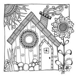 着色页: 木屋 (建筑和建筑) #169924 - 免费可打印着色页