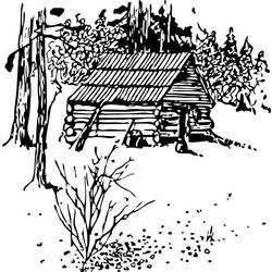 着色页: 木屋 (建筑和建筑) #169935 - 免费可打印着色页