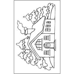 着色页: 木屋 (建筑和建筑) #169940 - 免费可打印着色页