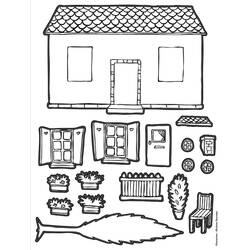 着色页: 木屋 (建筑和建筑) #169951 - 免费可打印着色页