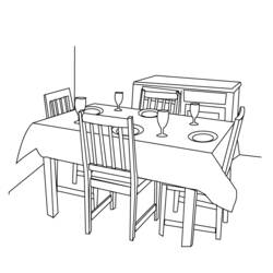 着色页: 餐厅 (建筑和建筑学) #63708 - 免费可打印着色页
