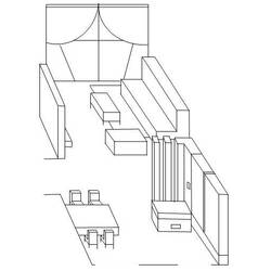 着色页: 餐厅 (建筑和建筑学) #66290 - 免费可打印着色页