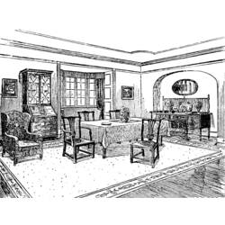 着色页: 餐厅 (建筑和建筑学) #66351 - 免费可打印着色页
