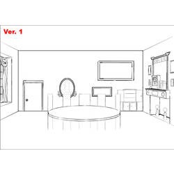 着色页: 饭厅 (建筑和建筑) #63712 - 免费可打印着色页