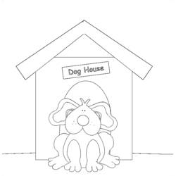 着色页: 狗屋 (建筑和建筑学) #62348 - 免费可打印着色页