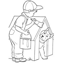 着色页: 狗屋 (建筑和建筑学) #62372 - 免费可打印着色页