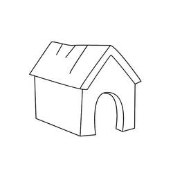 着色页: 狗屋 (建筑和建筑学) #62394 - 免费可打印着色页