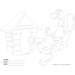 着色页: 狗屋 (建筑和建筑学) #62404 - 免费可打印着色页
