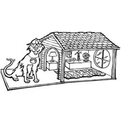 着色页: 狗屋 (建筑和建筑学) #62413 - 免费可打印着色页