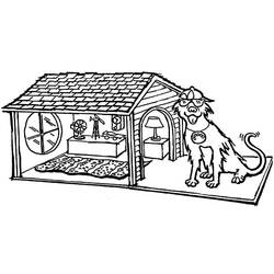 着色页: 狗屋 (建筑和建筑学) #62430 - 免费可打印着色页