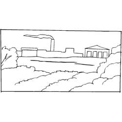 着色页: 工厂 (建筑和建筑学) #185545 - 免费可打印着色页