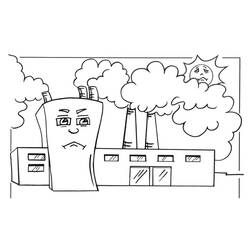 着色页: 工厂 (建筑和建筑学) #185552 - 免费可打印着色页