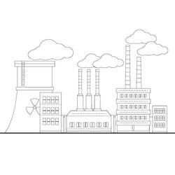 着色页: 工厂 (建筑和建筑学) #185556 - 免费可打印着色页