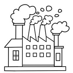 着色页: 工厂 (建筑和建筑学) #185558 - 免费可打印着色页