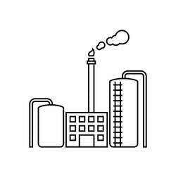 着色页: 工厂 (建筑和建筑学) #185560 - 免费可打印着色页