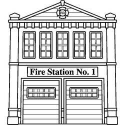着色页: 消防局 (建筑和建筑) #68476 - 免费可打印着色页
