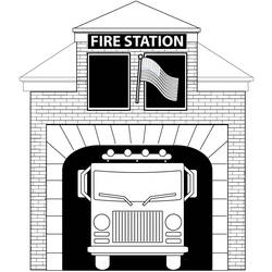 着色页: 消防局 (建筑和建筑) #68595 - 免费可打印着色页