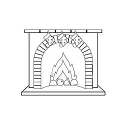 着色页: 壁炉 (建筑和建筑学) #217151 - 免费可打印着色页