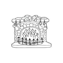 着色页: 壁炉 (建筑和建筑学) #217162 - 免费可打印着色页