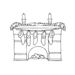 着色页: 壁炉 (建筑和建筑学) #217164 - 免费可打印着色页