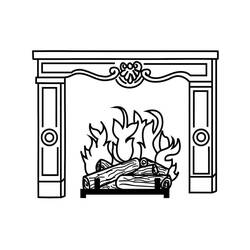 着色页: 壁炉 (建筑和建筑学) #217168 - 免费可打印着色页