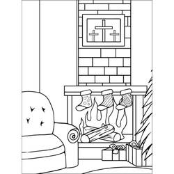 着色页: 壁炉 (建筑和建筑学) #217172 - 免费可打印着色页