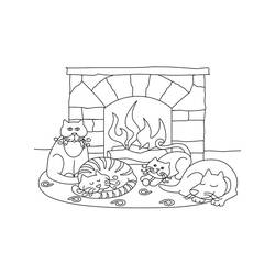 着色页: 壁炉 (建筑和建筑学) #217173 - 免费可打印着色页
