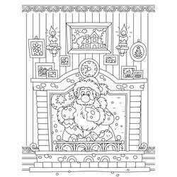 着色页: 壁炉 (建筑和建筑学) #217177 - 免费可打印着色页