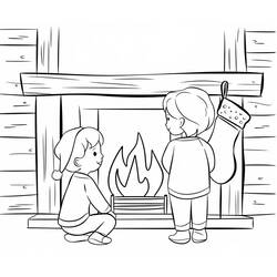 着色页: 壁炉 (建筑和建筑学) #217180 - 免费可打印着色页