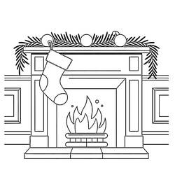 着色页: 壁炉 (建筑和建筑学) #217183 - 免费可打印着色页