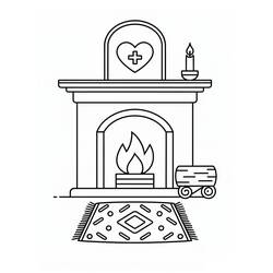 着色页: 壁炉 (建筑和建筑学) #217185 - 免费可打印着色页