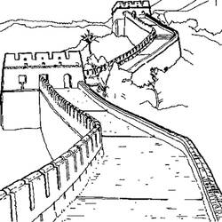 着色页: 长城 (建筑和建筑学) #190402 - 免费可打印着色页