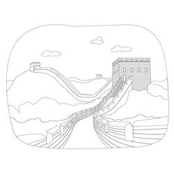 着色页: 长城 (建筑和建筑学) #190410 - 免费可打印着色页